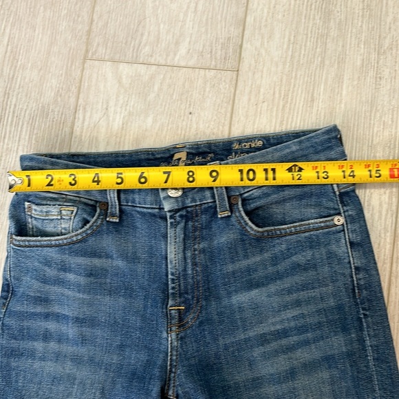 7 For All Mankind The Ankle Skinny blue Jeans size 27 - Picture 10 of 13